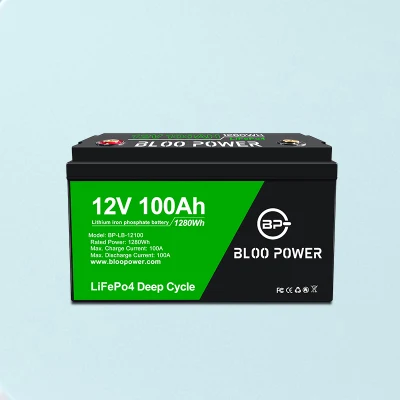 Bateria de íon de lítio de ciclo profundo Bloopower 12 V luz solar LiFePO4 para carro elétrico turismo trabalho aéreo backup de veículo
